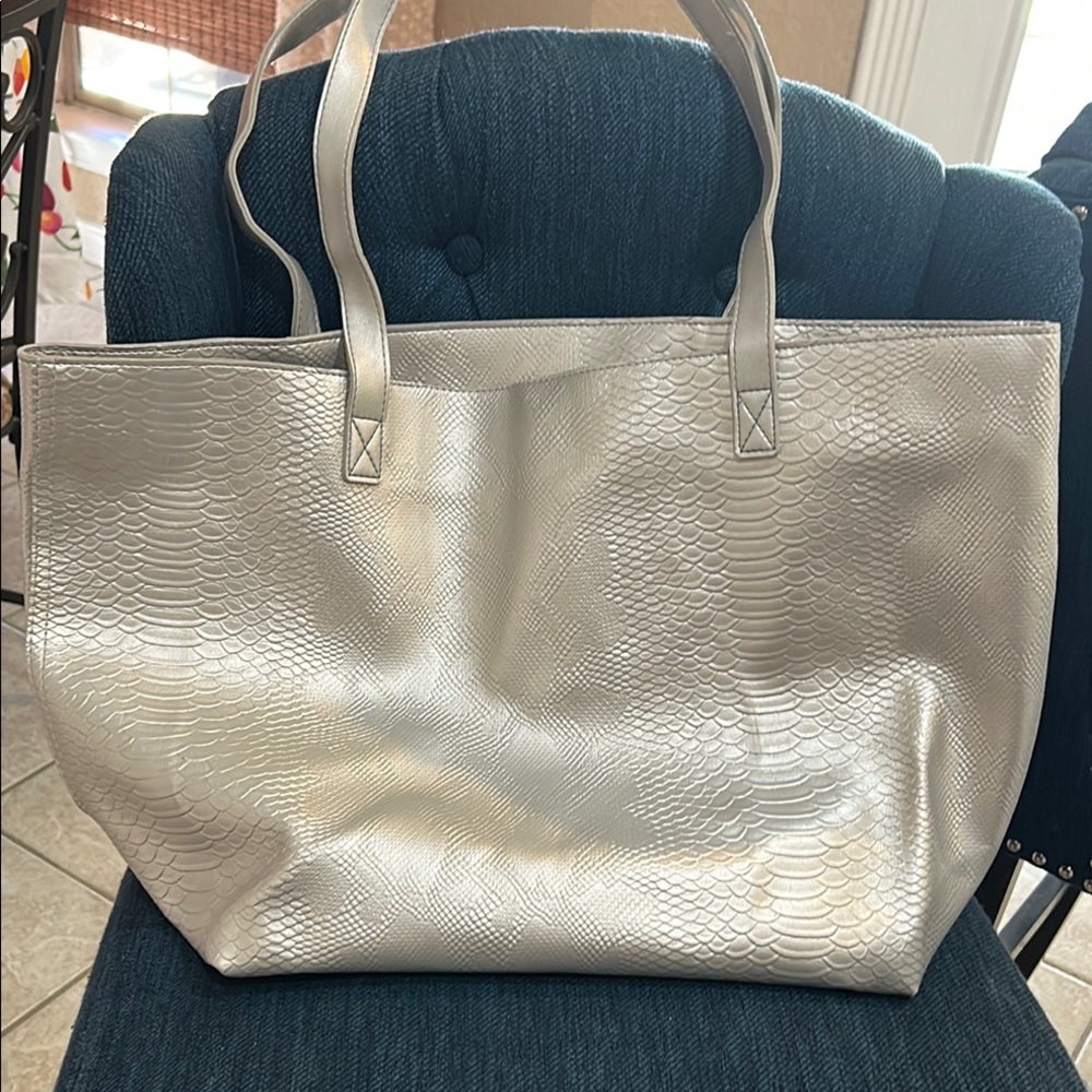 Elegant Silver Tote Bag